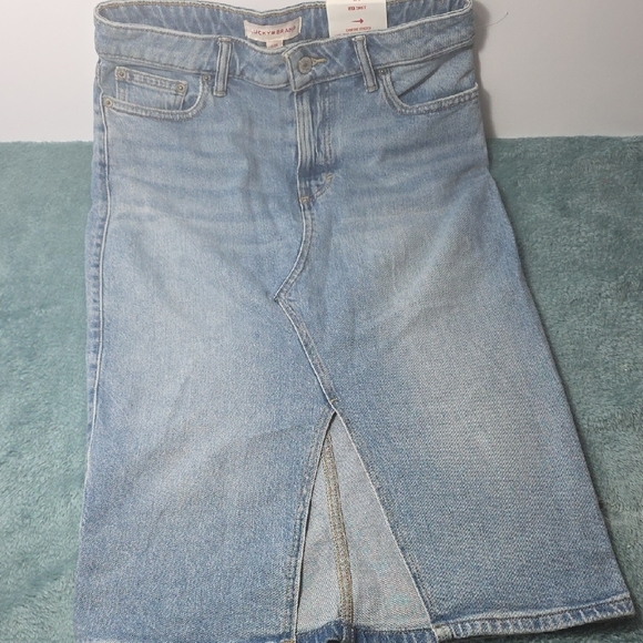 Lucky Brand Dresses & Skirts - Lucky Brand Light Blue Denim Midi Skirt